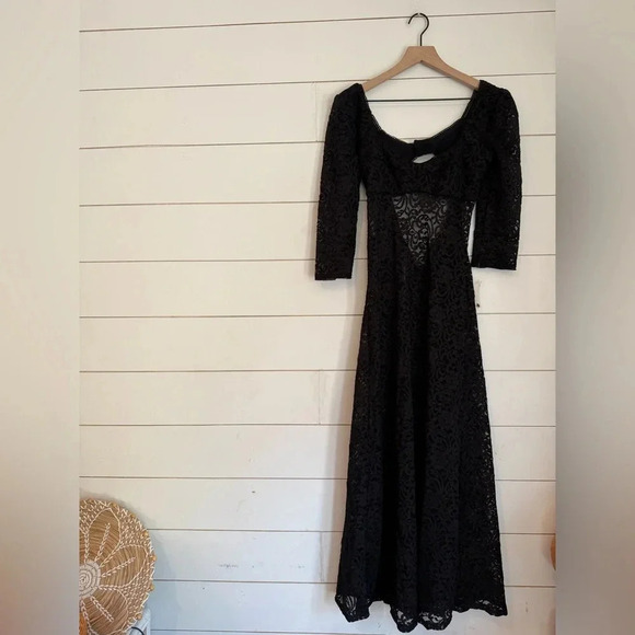 NWOT free people  Adored Maxi in Black dress - Picture 13 of 14